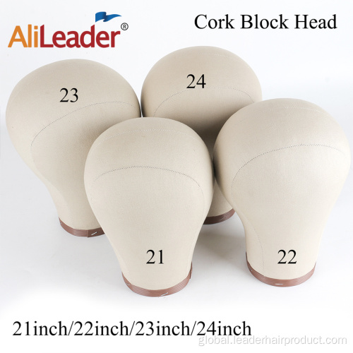 Wig Block Head Cork Canvas Block Wig Mannequin Head In Store Manufactory